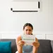 Worried woman with energy bill