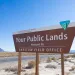 A photo of a Public Lands sign in near to Barstow in the California Desert.