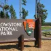 Yellowstone National Park Sign at the South Entrance from the Grand Teton NP side.
