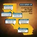 Graphic of a gold shape of California against an amber-ish brown backdrop with text on black and navy blue text reading "2025 Wrap -Up CA Keeps Up the Fight Against Oil & Gas" 