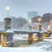 Boston Common covered in snow during the recent winter deep freeze