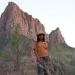 Rae Wynn Grant stands in between shooting scene for Mutual of Omaha's Wild Kingdom.