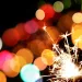 Fireworks and a holiday sparkler