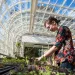 Students in a greenhouse.