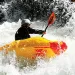 A kayaker at Pillow Rock on the Upper Gauley River in West Virginia.
