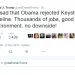  Presidential candidates tweet their reactions to Obama's rejection of Keystone pipeline.