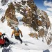 At Sawtooth Mountain Guide's backcountry camp, participants practice hurtling down a steep slope.