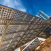Solar panel canopy outside Austin City Hall