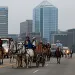 Rush hour commute: Ranchers cross Washington, D.C.'s Francis Scott Key Bridge after a three-week ride from California.