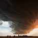 Storm cloud over Lodgepole, Nebraska.