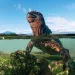 Galapagos marine iguanas sneeze to purge excess salt they ingest when feeding in the sea.