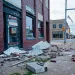 Earthquake damage in downtown Cushing, Oklahoma, in November 2016