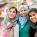 Shogufa, Neki, and Mariam Muhammadi in Kathmandu. 