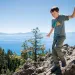 Robbie Bond, the founder of Kids Speak for Parks, plays near Lake Tahoe.