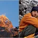 Left: As pre-trip inspiration, climber Micah Dash kept an image of Mt. Edgar's imposing eastern face on his computer desktop for a full year. Right: This photo of Dash (left) and Johnson was found in Copp's camera after the bodies were recovered.