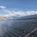 Solar panels in a desert landscape