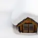 Image of gabled roof peeking out of snow-covered roof