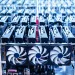 Rows of bitcoin servers