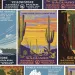 A montage of national park posters.