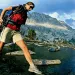 With a light pack and nimble feet, Janine Patitucci goes rock hopping in Evolution Basin on the John Muir Trail.