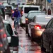 bike in traffic