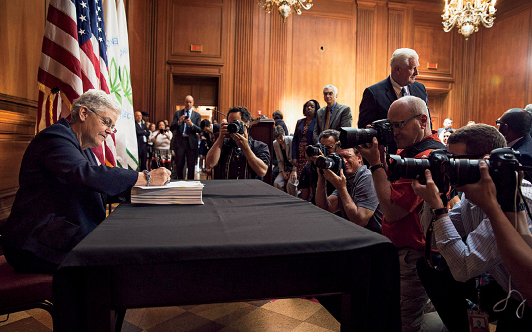EPA administrator Gina McCarthy signs the draft Clean Power Plan on June 2, giving coal-dependent states conniptions.