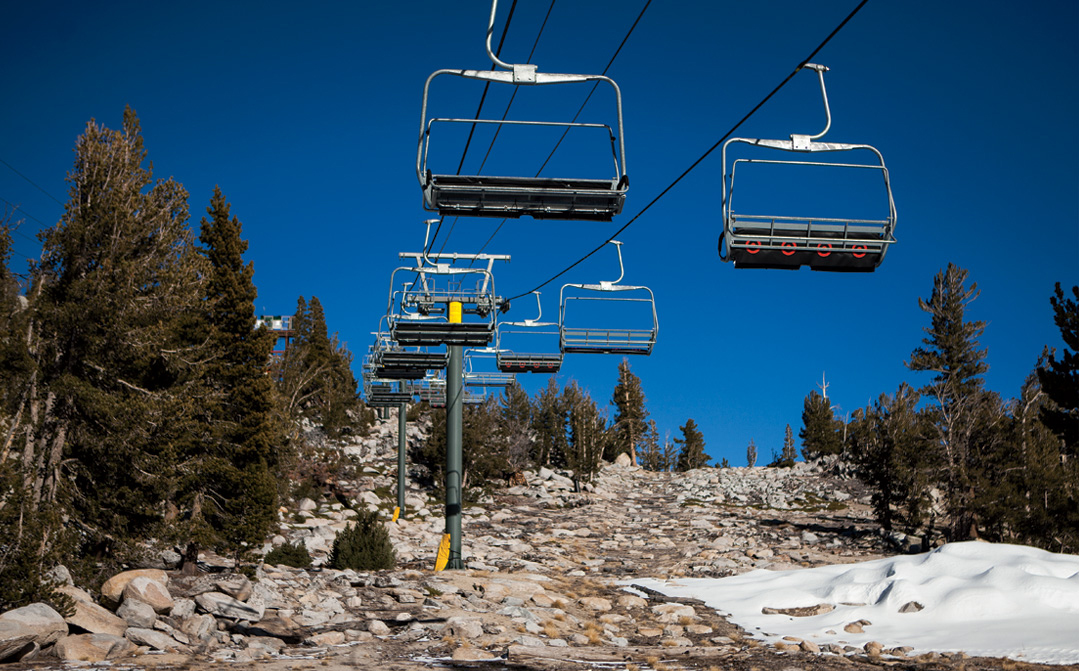 November 17, 2014: What a run at California’s Heavenly ski resort looks like without artificial snow