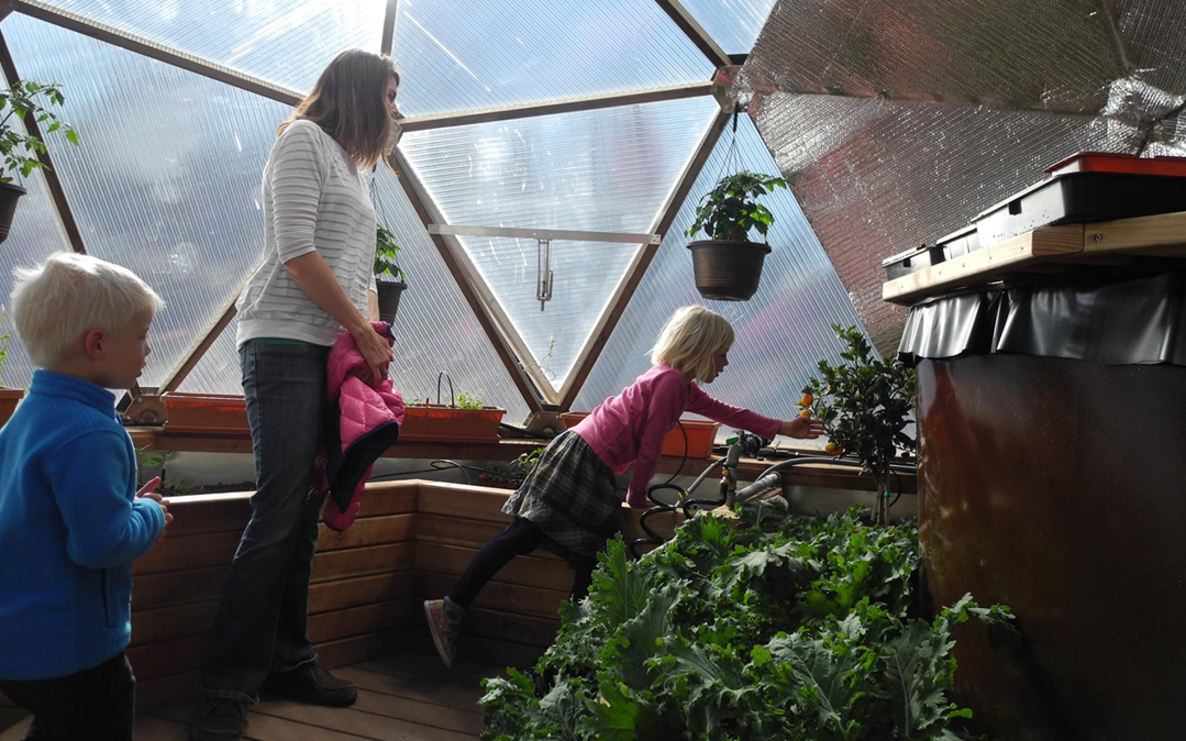 	Parents and students explore newly built domes during the first Dome Open Night.