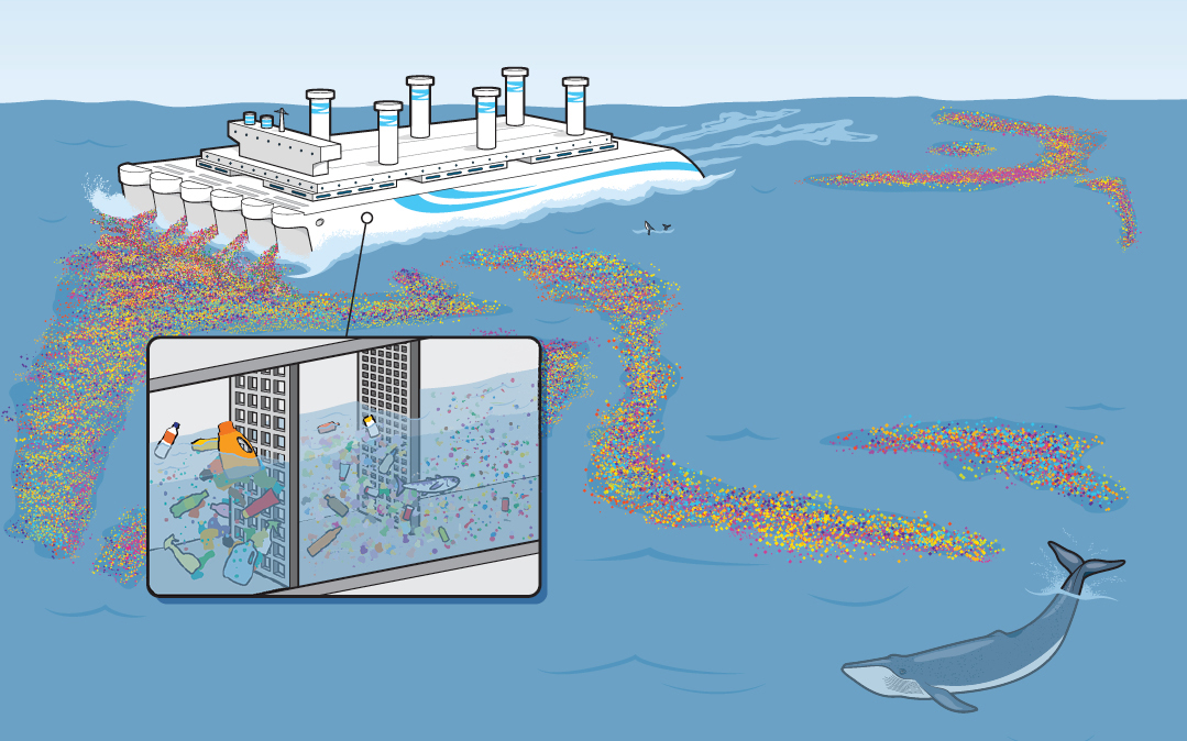 The team from SAS Ocean Phoenix, a maritime engineering company based in the South of France, wants to tackle the trash problem with a massive cleanup ship, as big as the world's largest supertanker, which would ply the polluted Pacific.