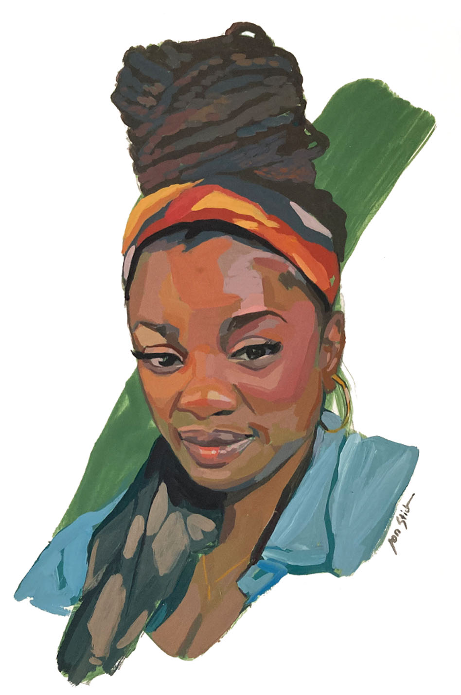 Illustrated portrait of Leah Clyburn