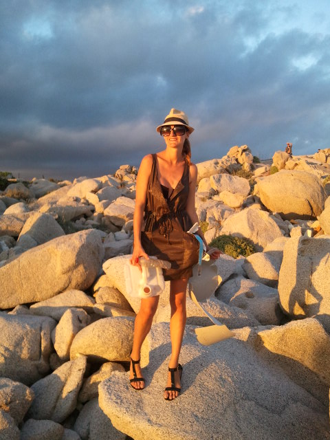 Bea picking up litter