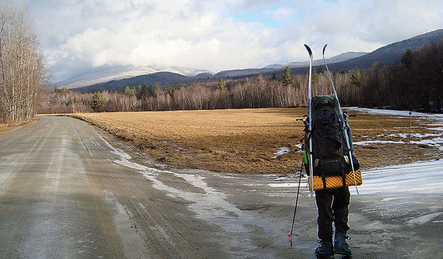 Mt. Abraham looms in the distance, promising better conditions.