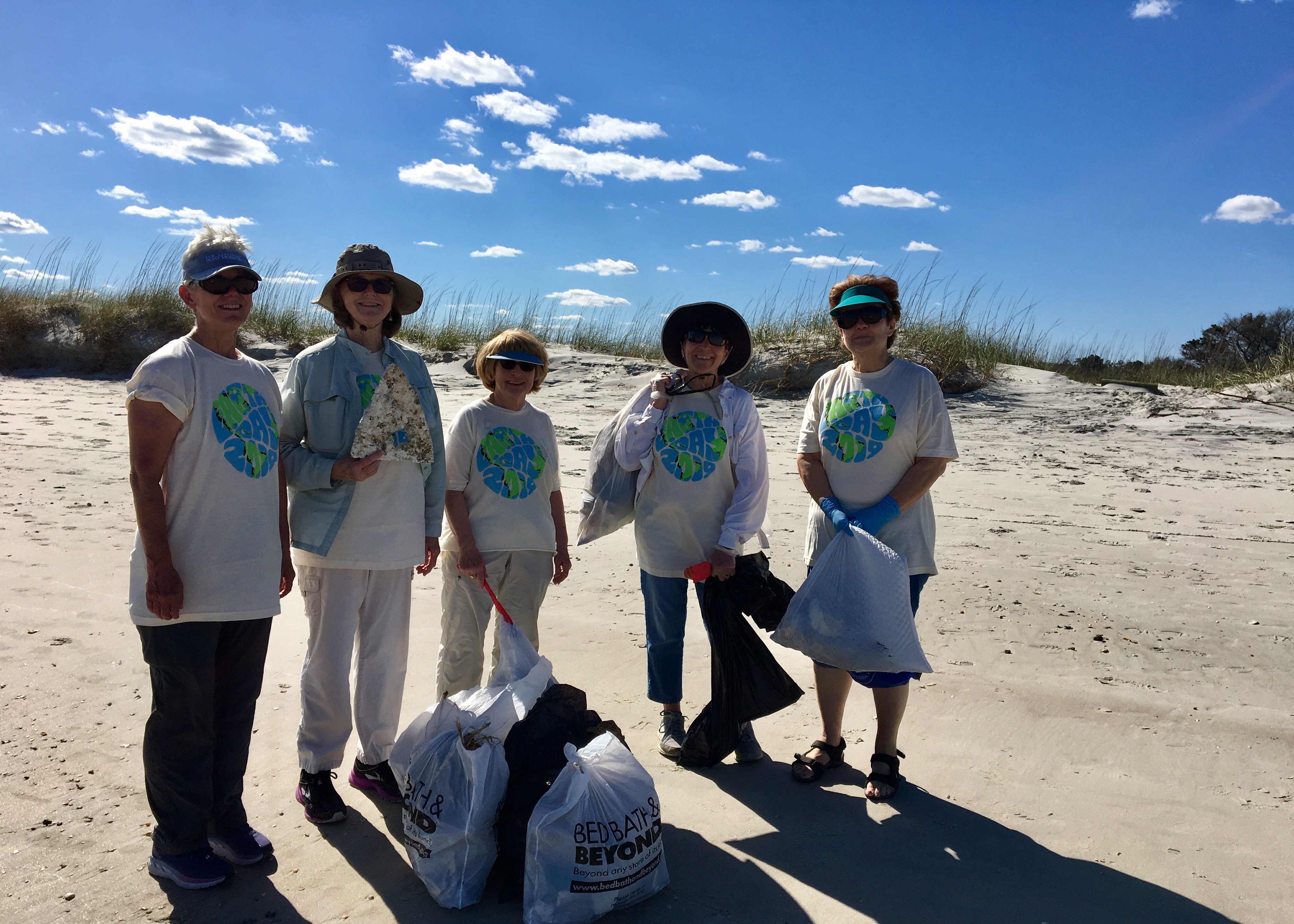 Denise and friends at Huntington Beach State Park