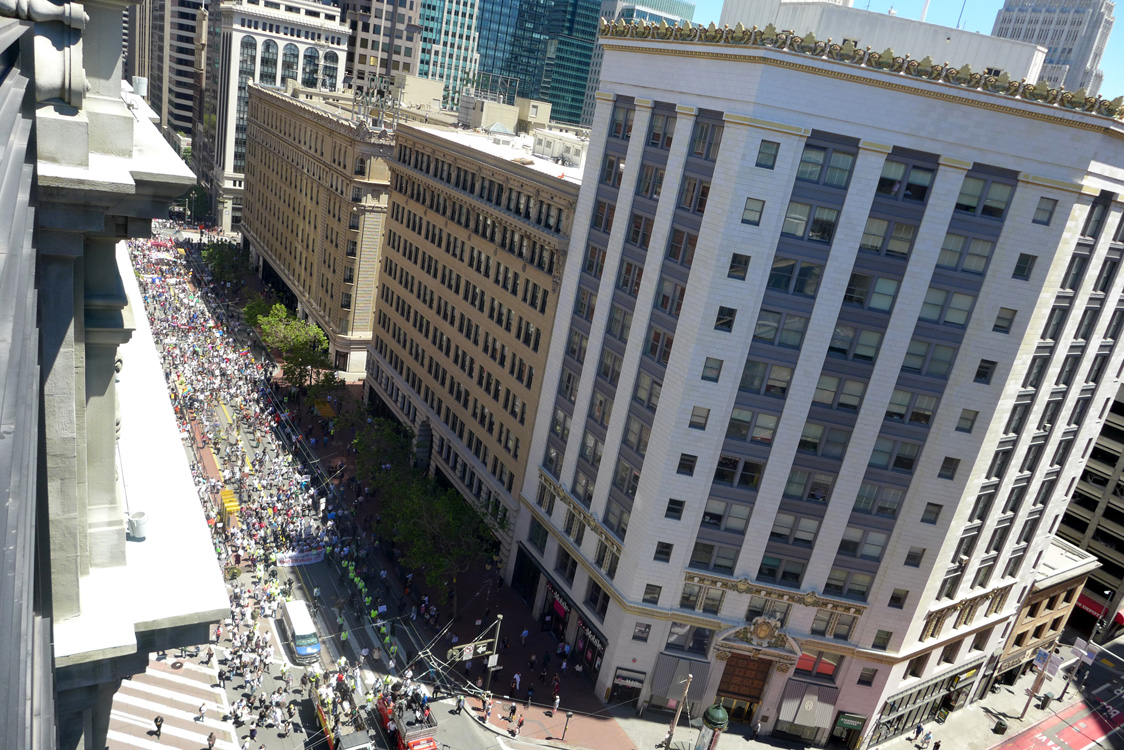 May Day protest. Photo courtesy of Chris Carlsson.