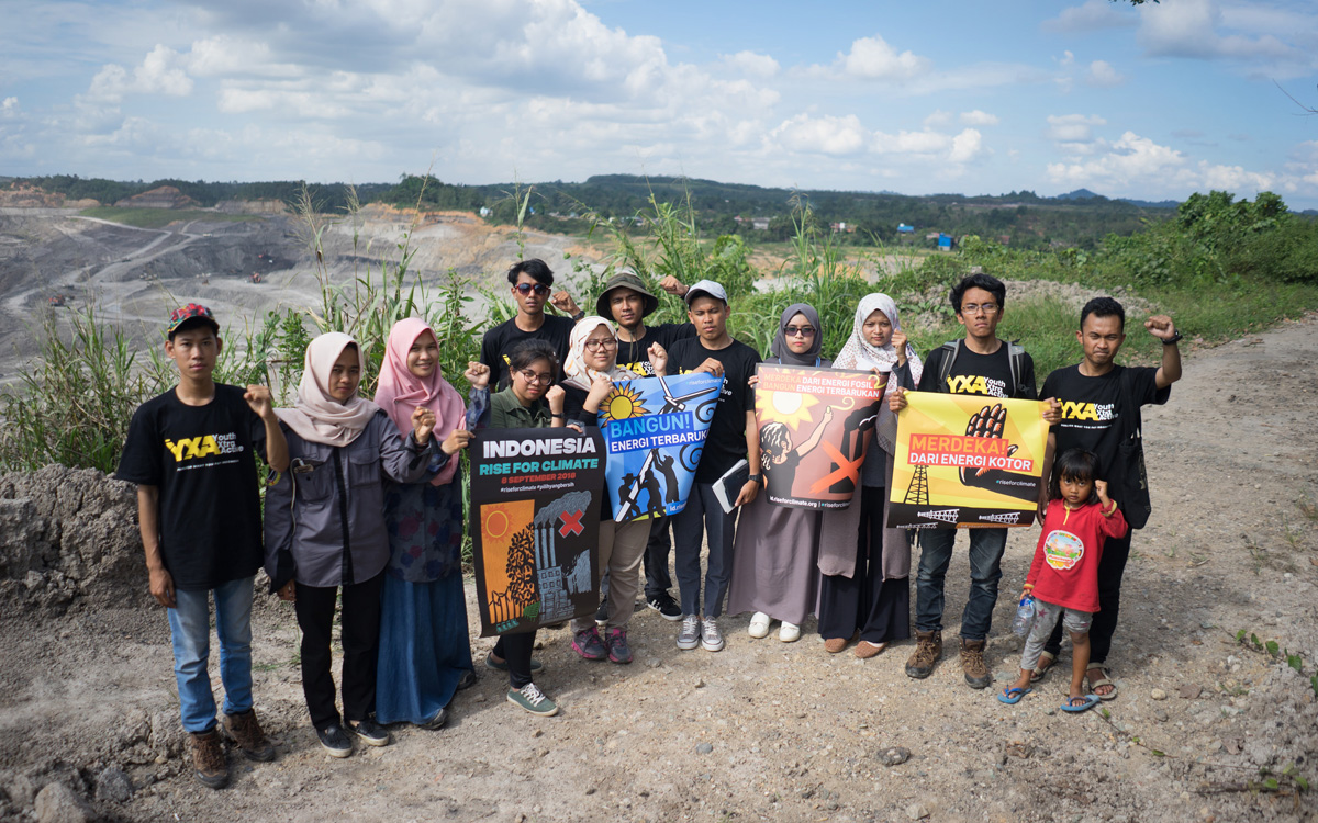 At a former mining area in Samarinda, East Kalimantan, in Indonesia
