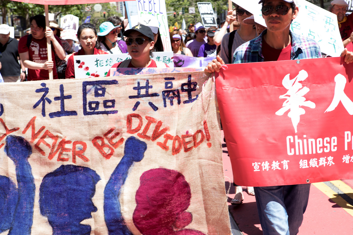 May Day march. Photo by Sam Murphy.