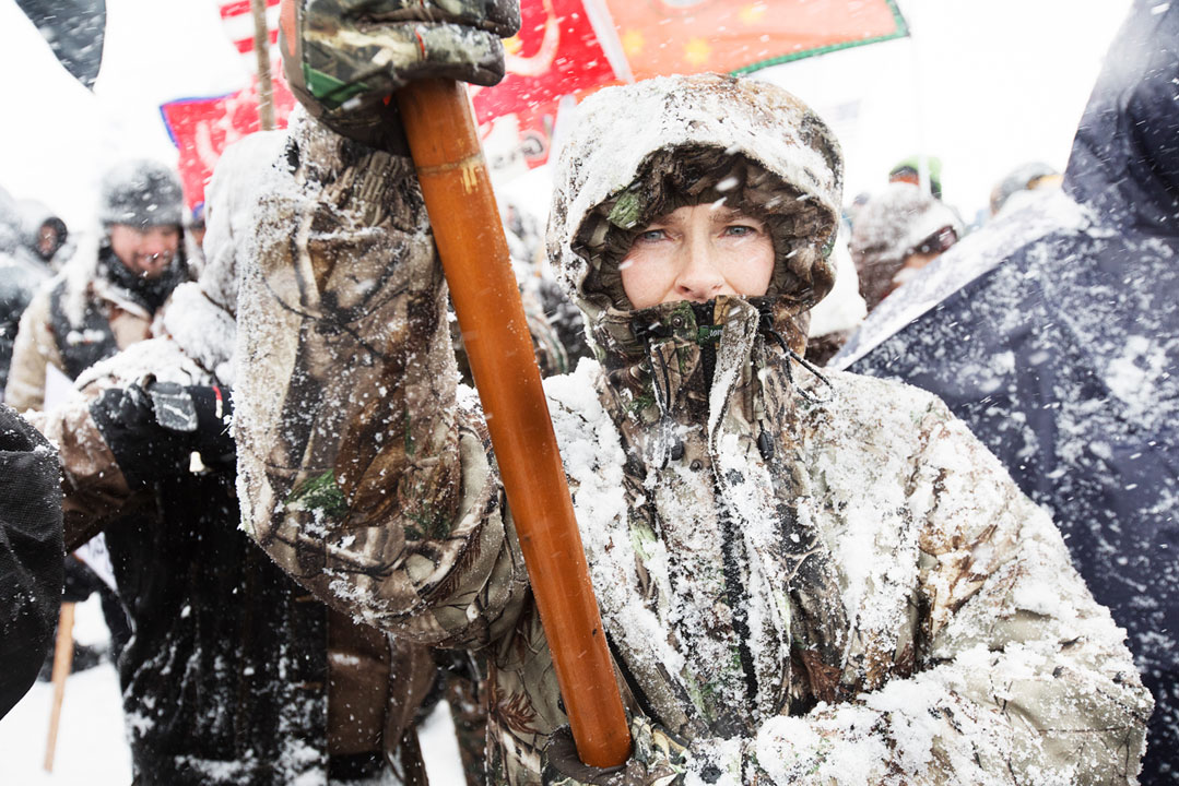 A veteran at Standing Rock