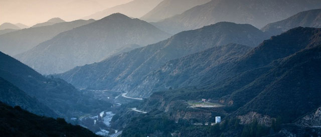 San Gabriel Canyon and the east fork of the San Gabriel River.
