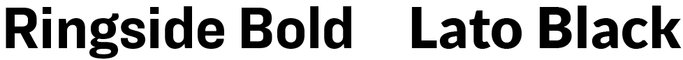 Ringside font vs. Lato