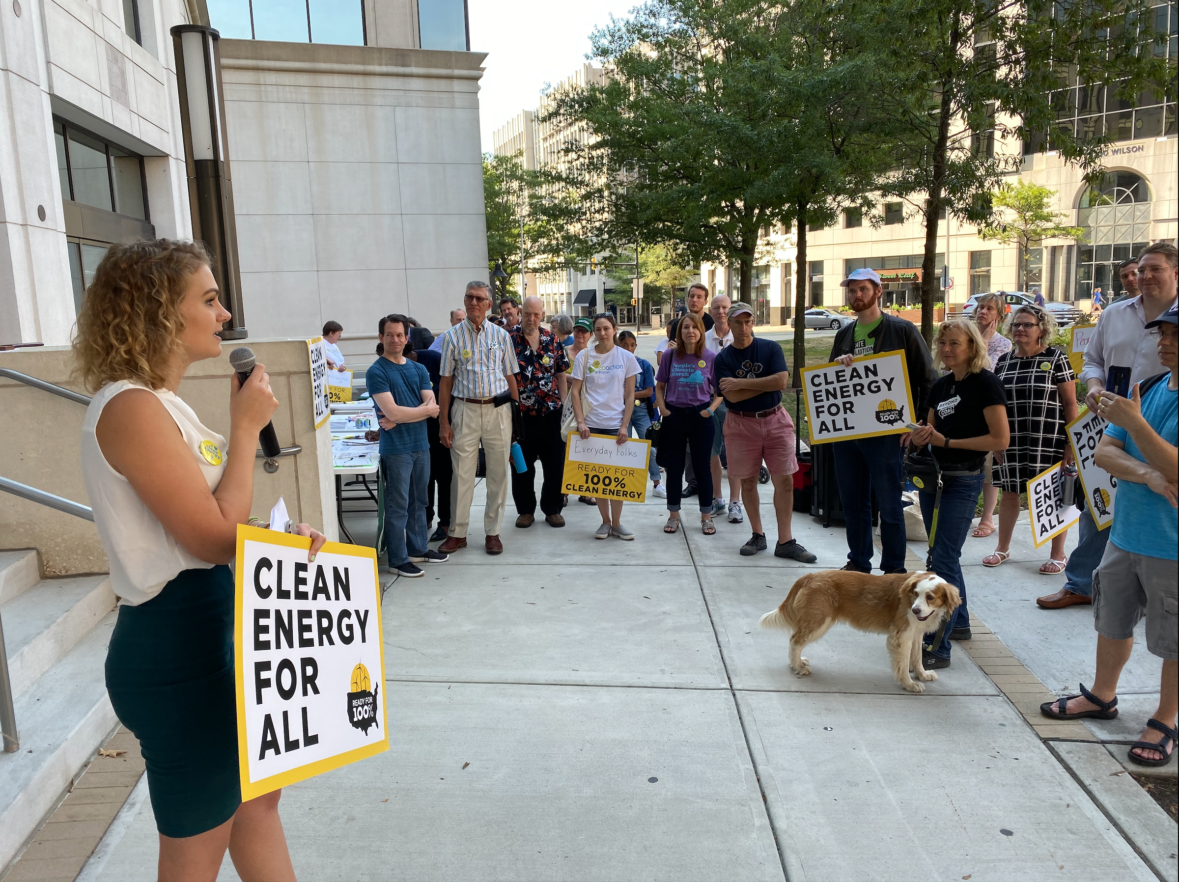 Alice Redhead supporting 100% clean energy in Arlington