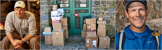 At his store beside the Appalachian Trail, Winton Porter (left) helps hikers de-accessorize and ship the excess home (center). Through-hiking kingpin Andrew Skurka (right) blazed a 7,778-mile trail from Maine to Washington State.