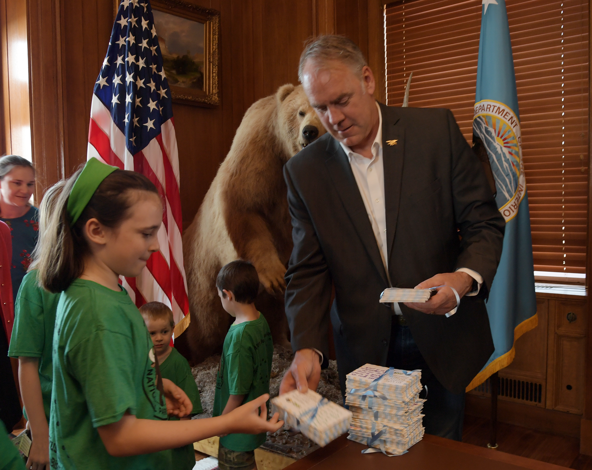 Fourth graders asking former Interior Secretary Ryan Zinke to keep the Every Kid In A Park program