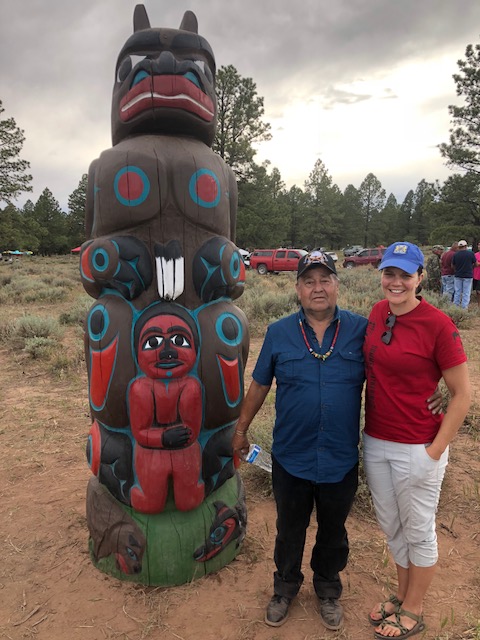 Doug James, artist from the Lummi Nation, and Lena Moffitt.