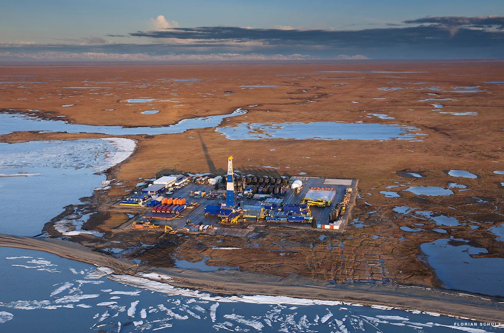 Drilling pad in the Arctic