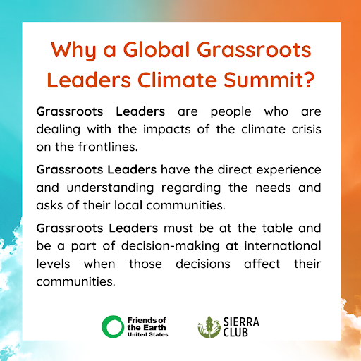 This quote graphic explains what the grassroots global summit is and why it exists. 