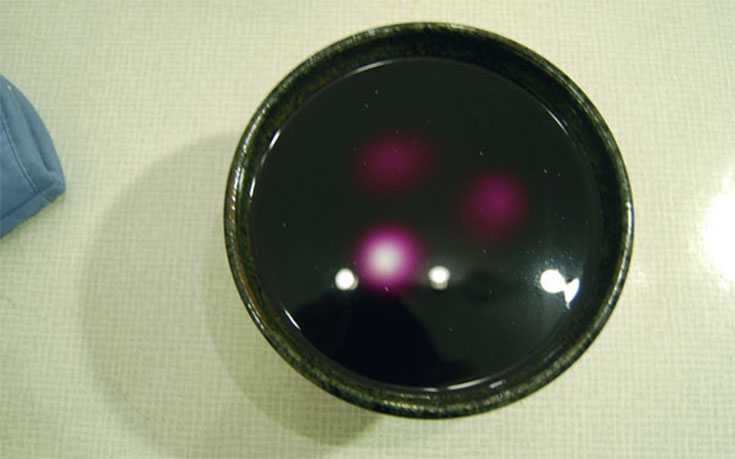Dip the eggs in the dye.