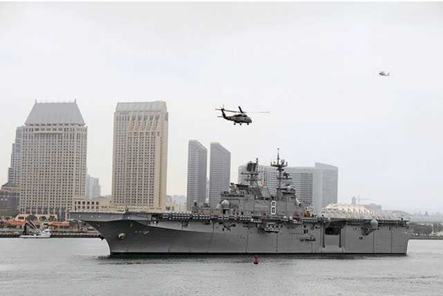The USS Makin Island, an amphibious assault ship, can go from muscle car to hybrid with the flip of a switch. | U.S. Navy/Petty Officer Third Class Peter Merrill/Released