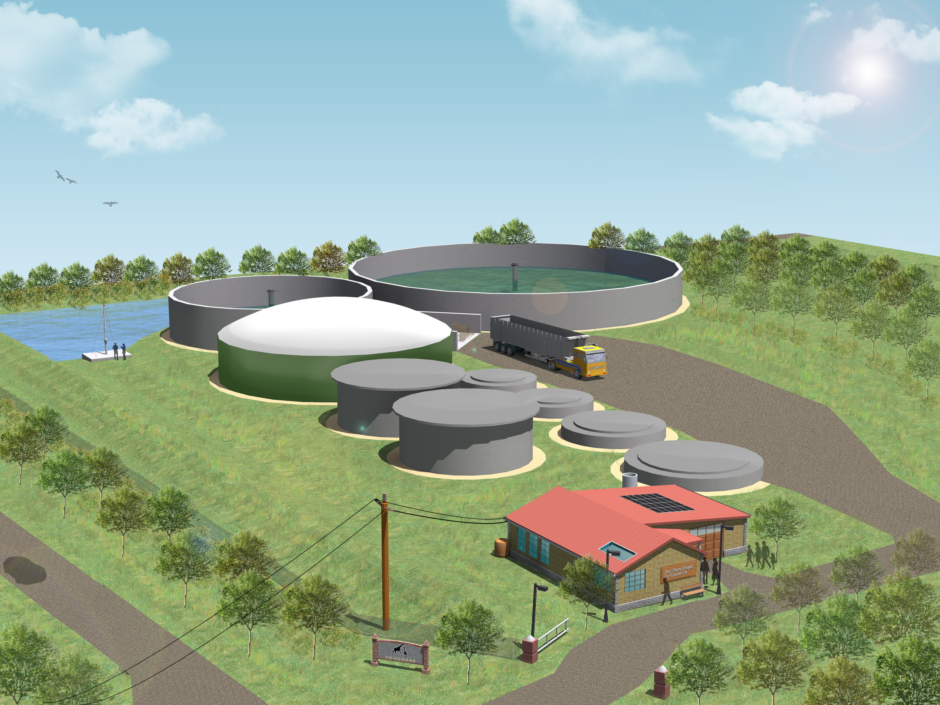Zooshare bio-gas plant