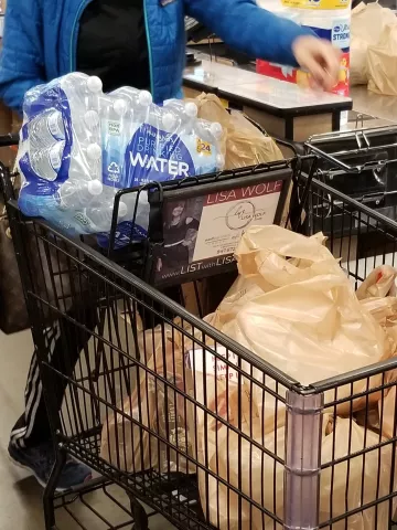 plastic waste and grocery shopping